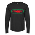 Men's Hormel-Logo-food Long sleeves Cotton Blend T-Shirt - Black