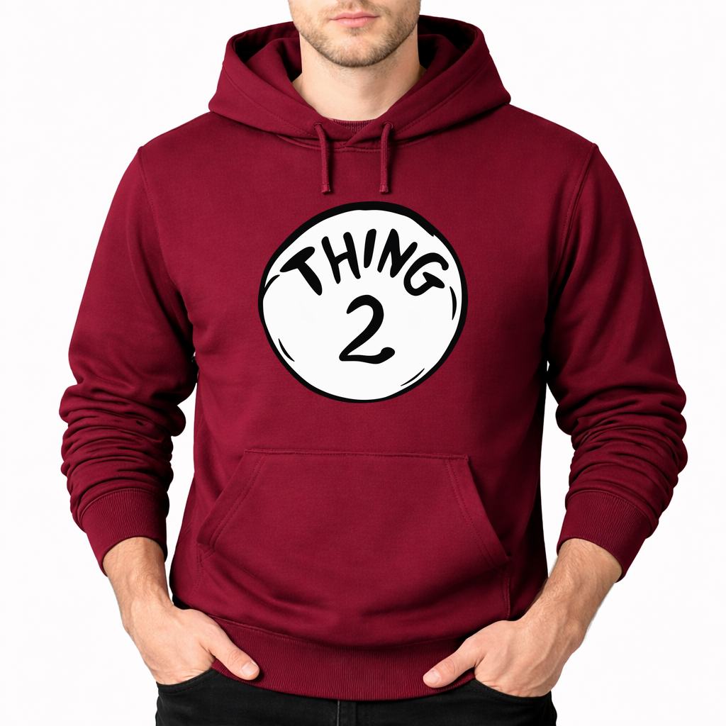 Men's Dr. Seuss Thing 2 Pullover Hoodie - Burgundy
