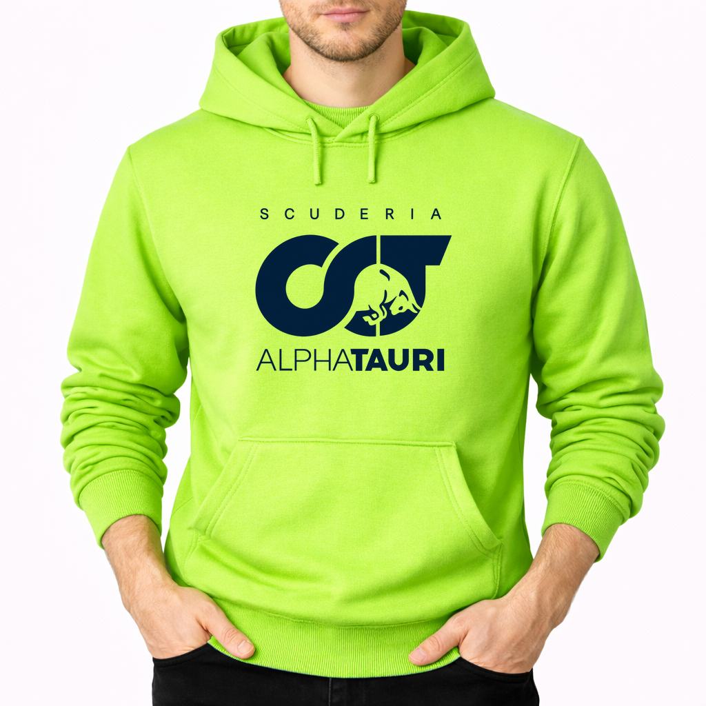 Men's Scuderia AlphaTauri Pullover Hoodie - Lime green