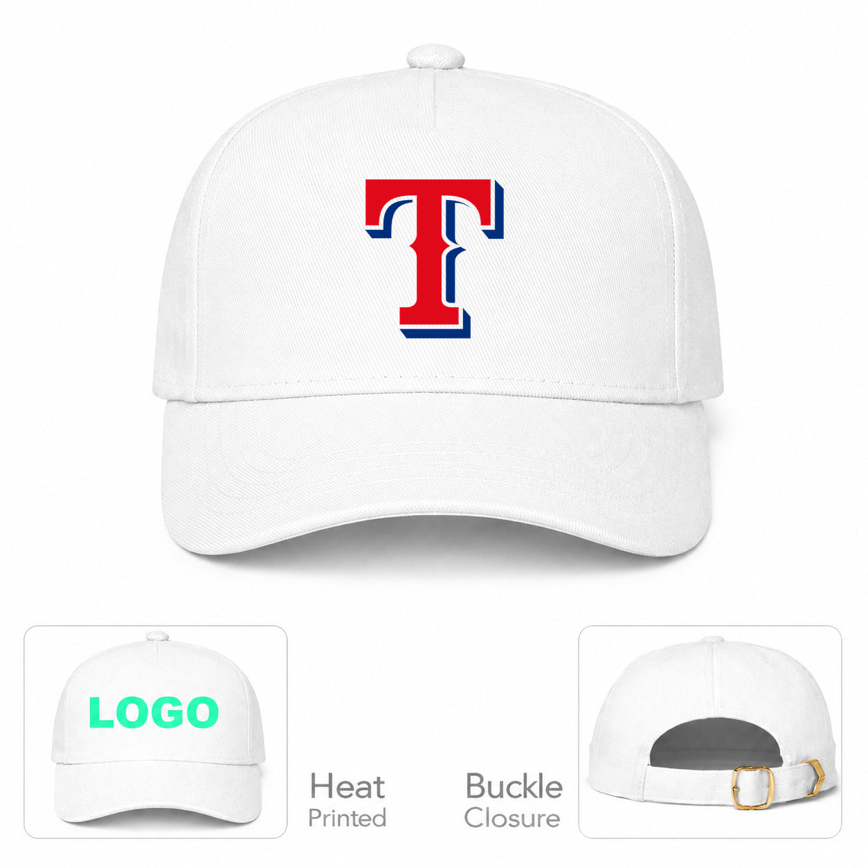 MLB Texas Rangers Baseball Cap Hat - White