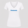 Women's Panasonic V Neck T-Shirt in white