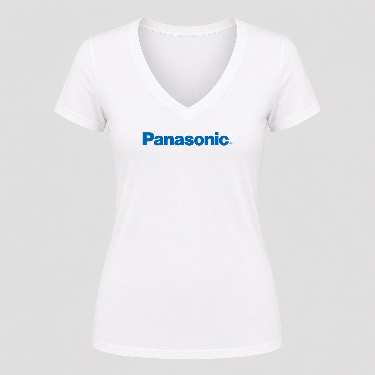 Women's Panasonic V Neck T-Shirt in white