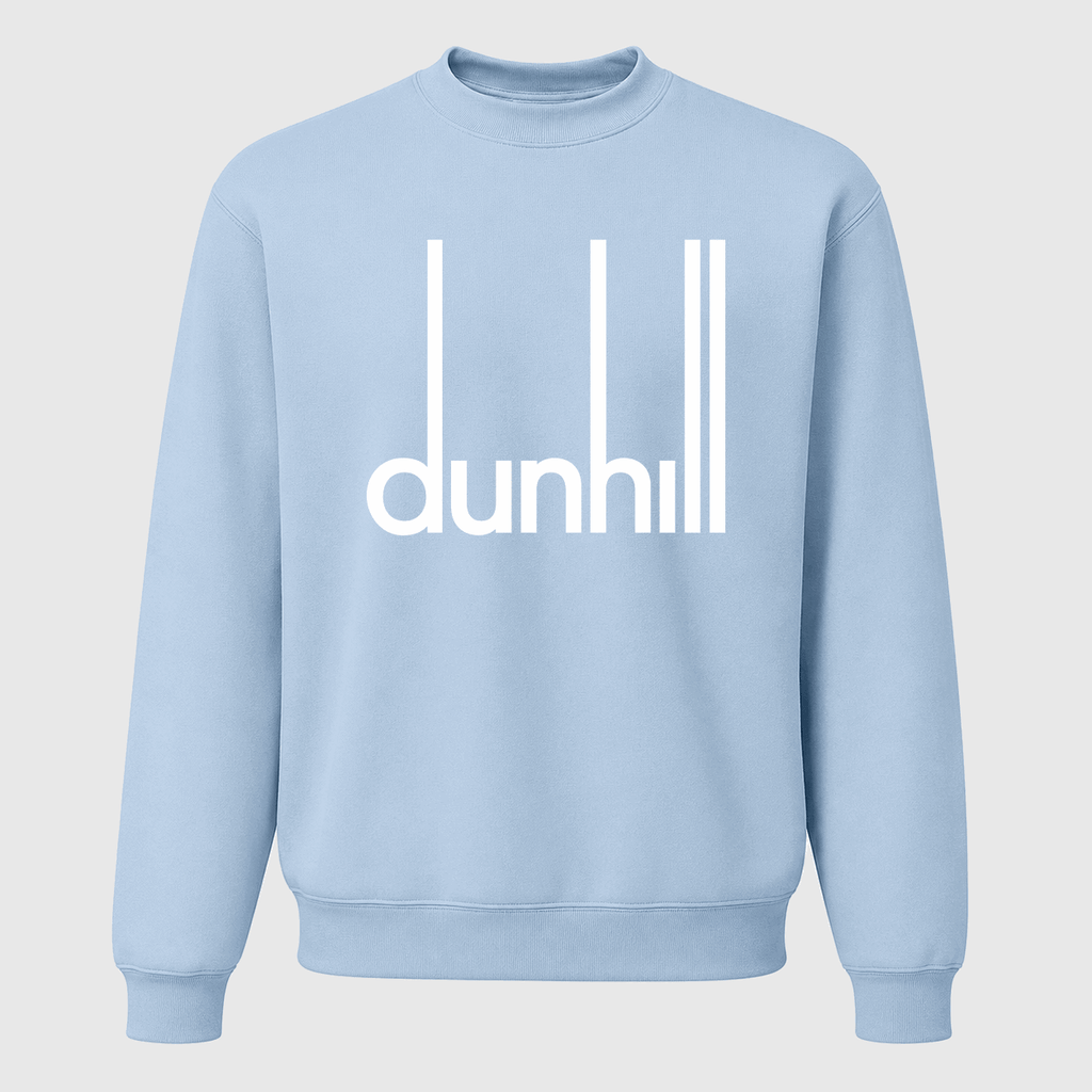 Men's Dunhill Logo Crewneck Sweatshirt - Sky Blue