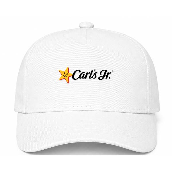 Carl's Jr. Logo White Dad Baseball Cap Hat