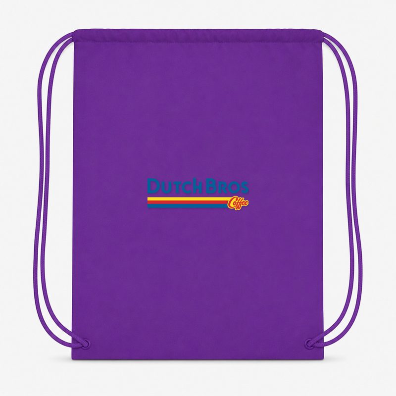 Dutch Bros Coffee Wordmark Drawstring Bag - Purple