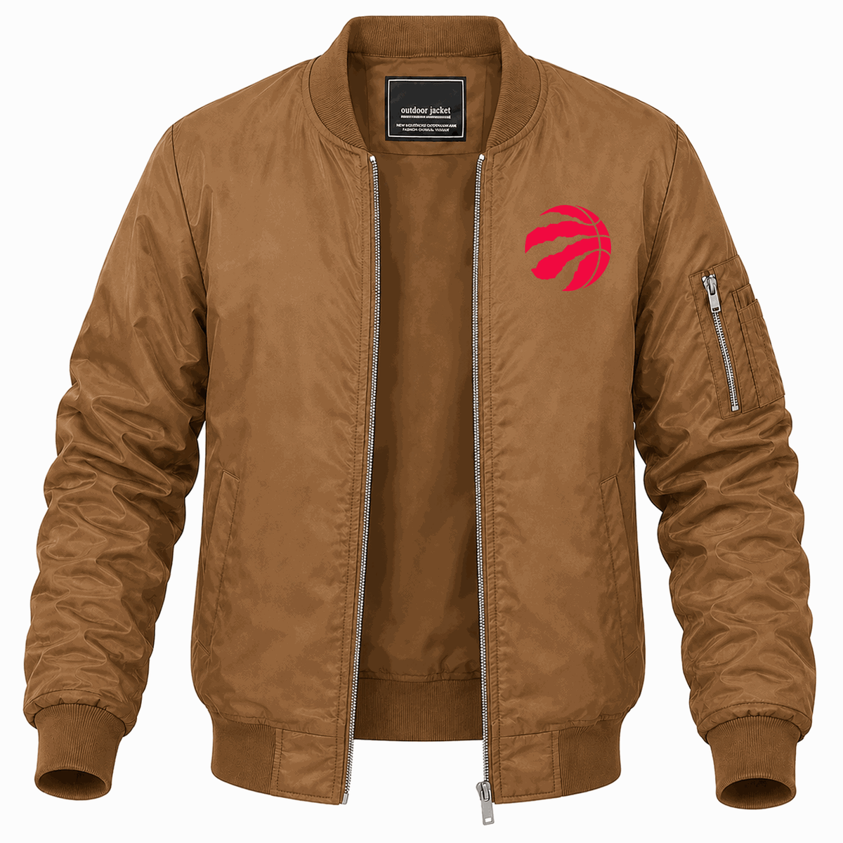 Men's Toronto Raptors Lightweight Bomber Jacket - Brown