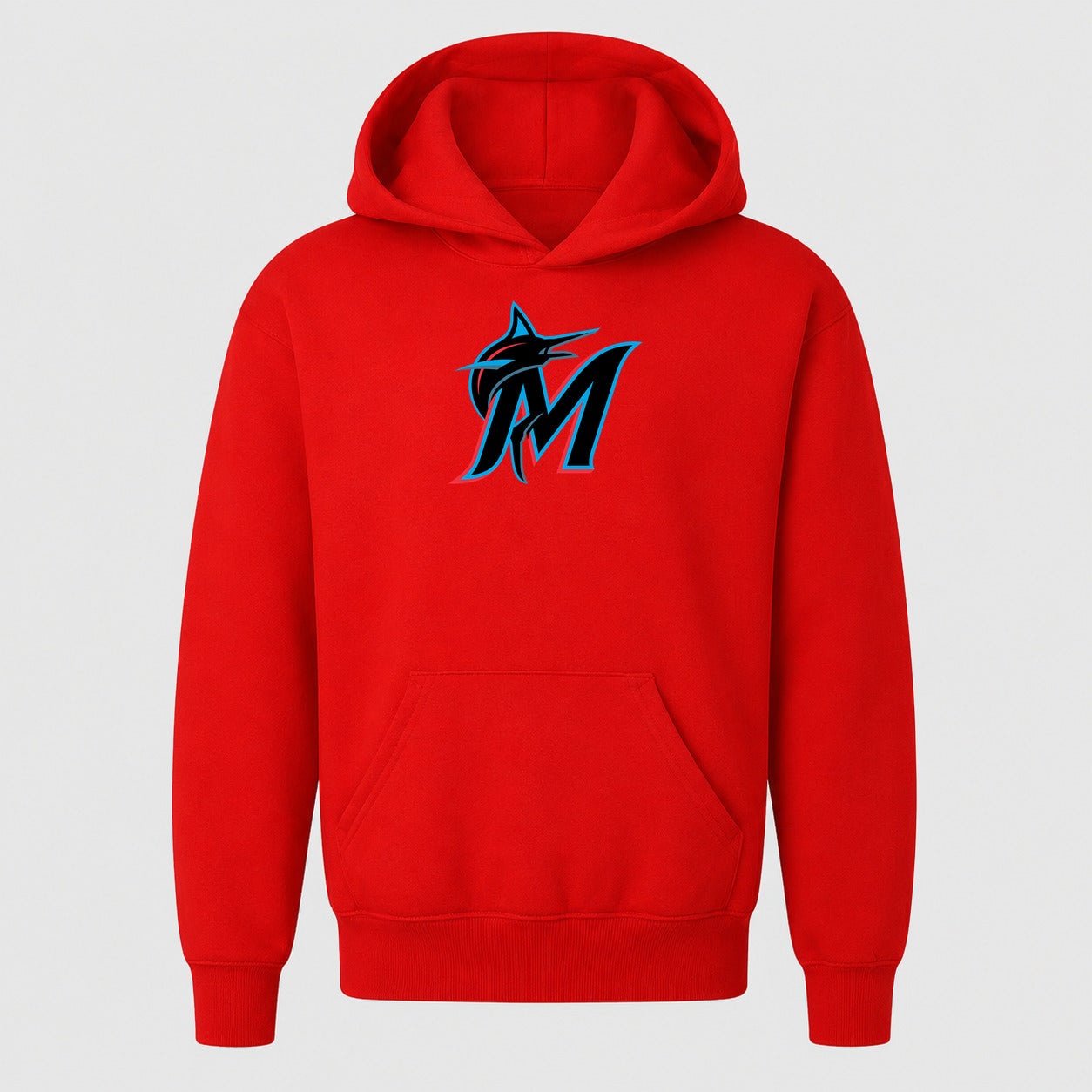 Youth Miami Marlins Pullover Hoodie - Red