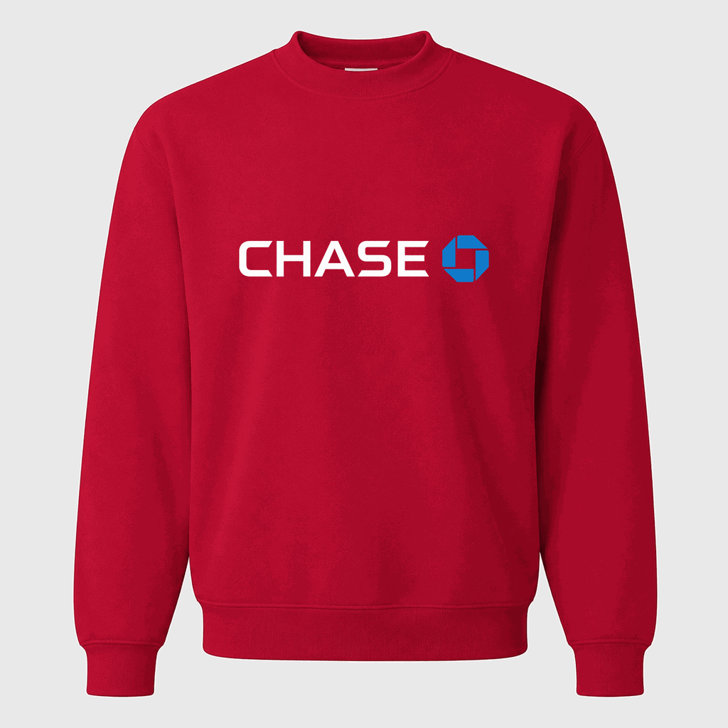 Men's Chase White Logo Crewneck Sweatshirt - Red