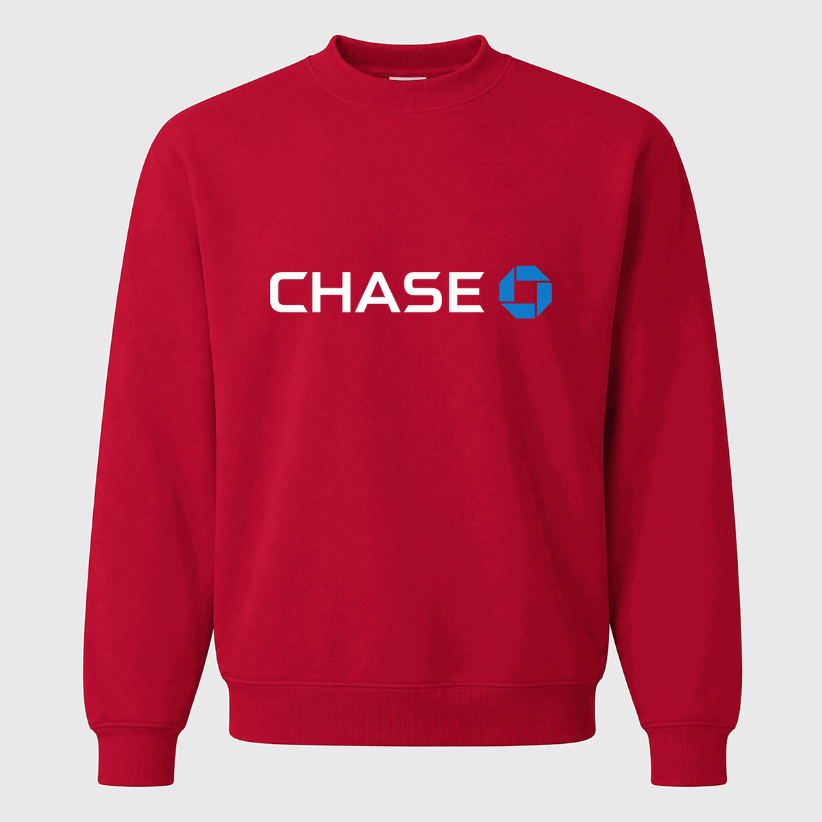 Men's Chase White Logo Crewneck Sweatshirt - Red
