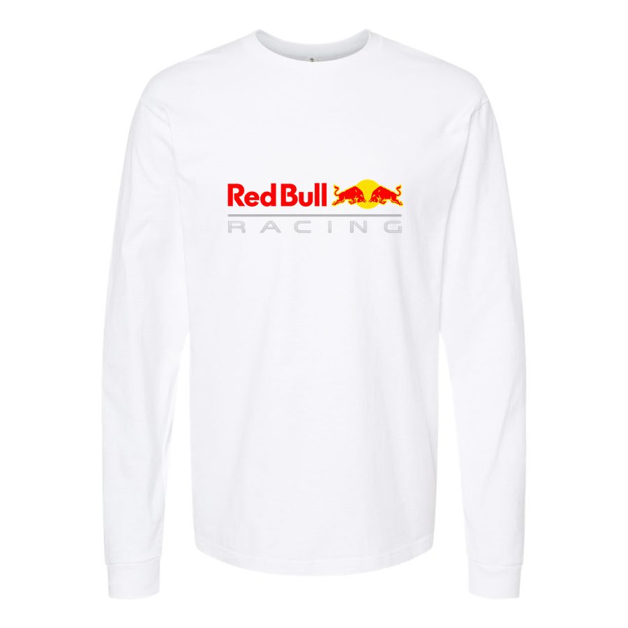 Men's Red Bull Racing Long sleeves Cotton Blend T-Shirt - White