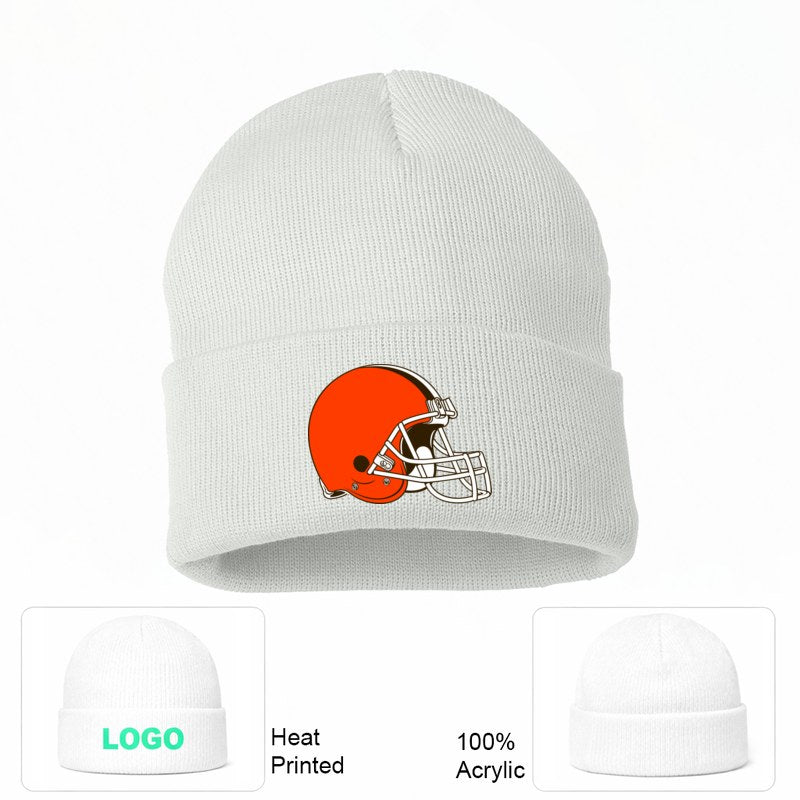 Cleveland Browns White Beanie Hat