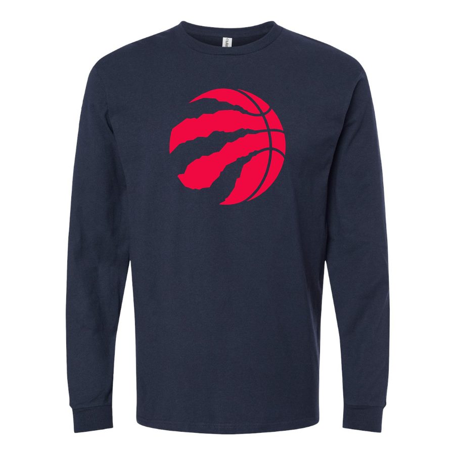 Men's Toronto Raptors Long sleeves Cotton Blend T-Shirt - Navy