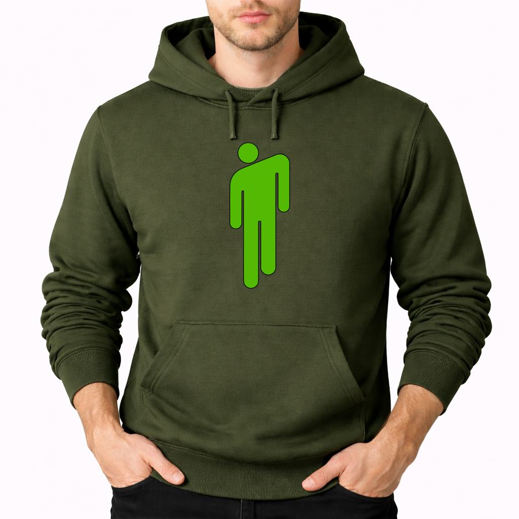 Men's Billie Eilish Pullover Hoodie - Army Green