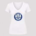 Women's Brabham Racing V Neck T-Shirt in white