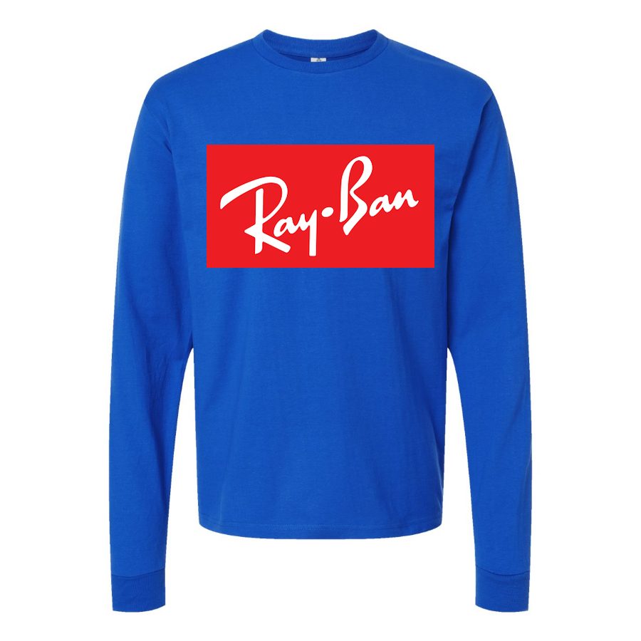 Men's Ray Ban Long sleeves Cotton Blend T-Shirt - Blue