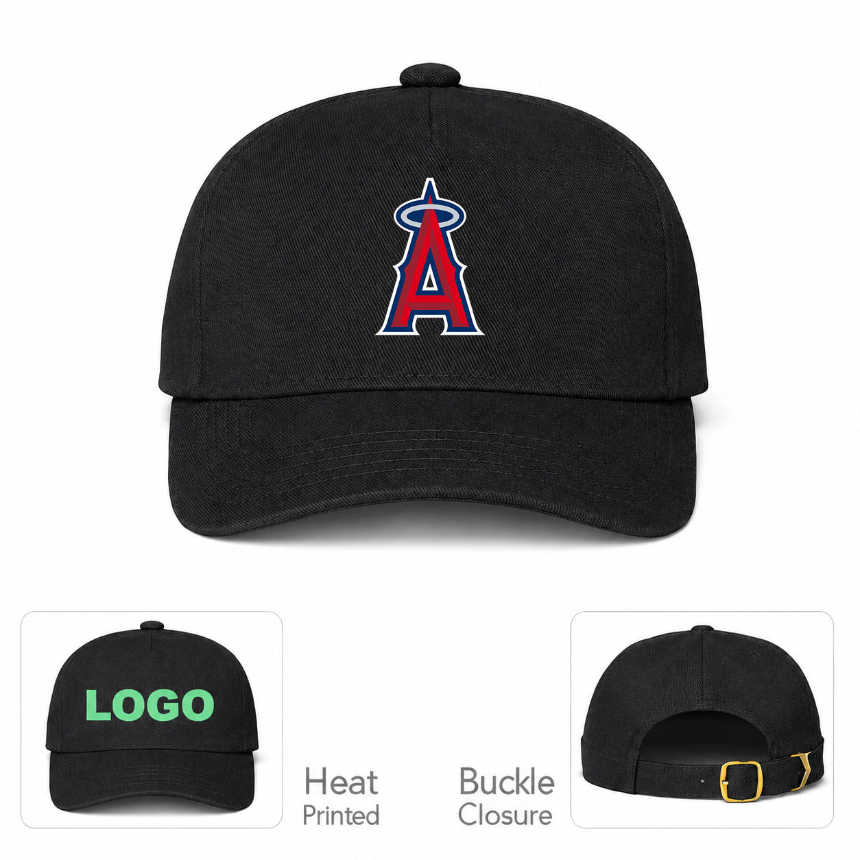 MLB Los Angeles Angels Baseball Cap Hat - Black
