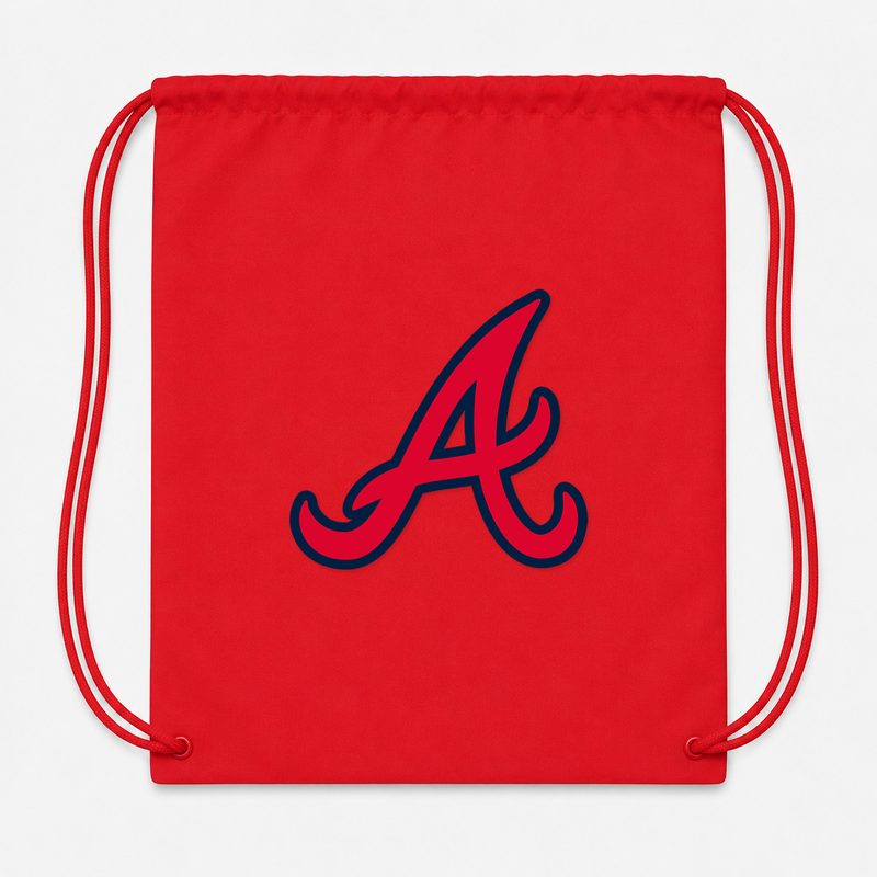 Atlanta Braves Drawstring Bag - Red
