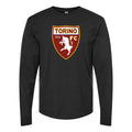Men's Torino Soccer Logo Long sleeves Cotton Blend T-Shirt - Black