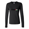Women's Free Palestine Black Long Sleeve T-Shirt - Black