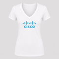 Women's Cisco V Neck T-Shirt in white