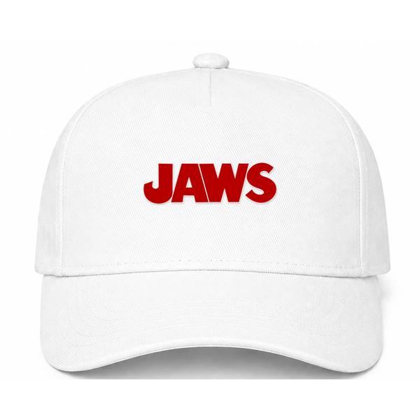 Jaws Logo White Dad Baseball Cap Hat
