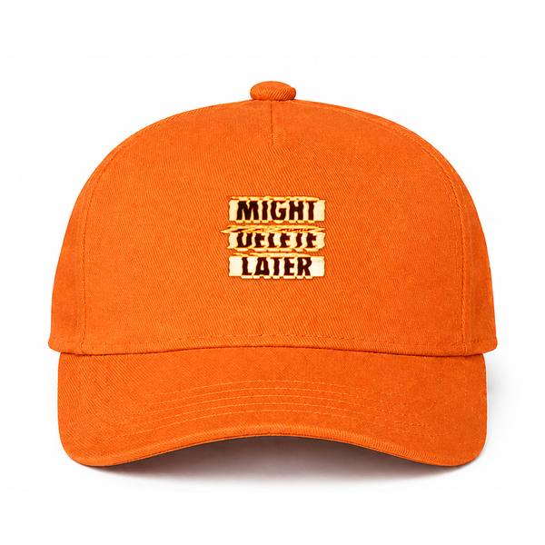Might Delete Later Orange Dad Baseball Cap Hat