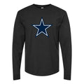 Men's Dallas Cowboys Long sleeves Cotton Blend T-Shirt - Black