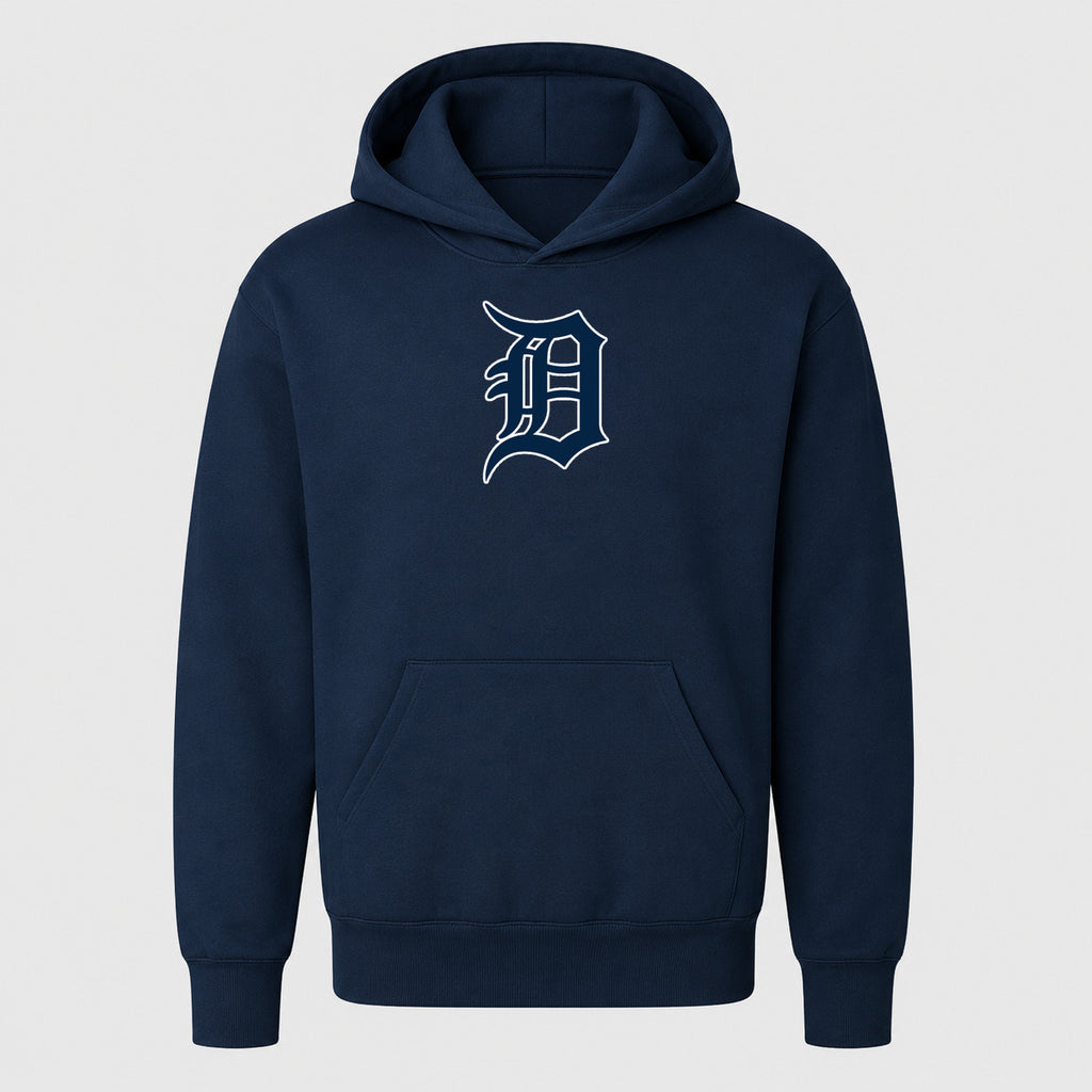 Youth Detroit Tigers Pullover Hoodie - Navy