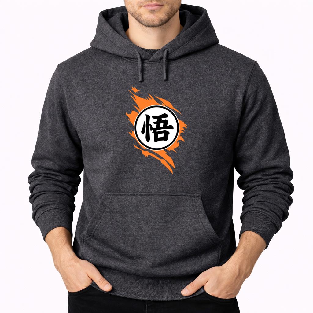Men's Dragon Ball Z Pullover Hoodie - Charcoal