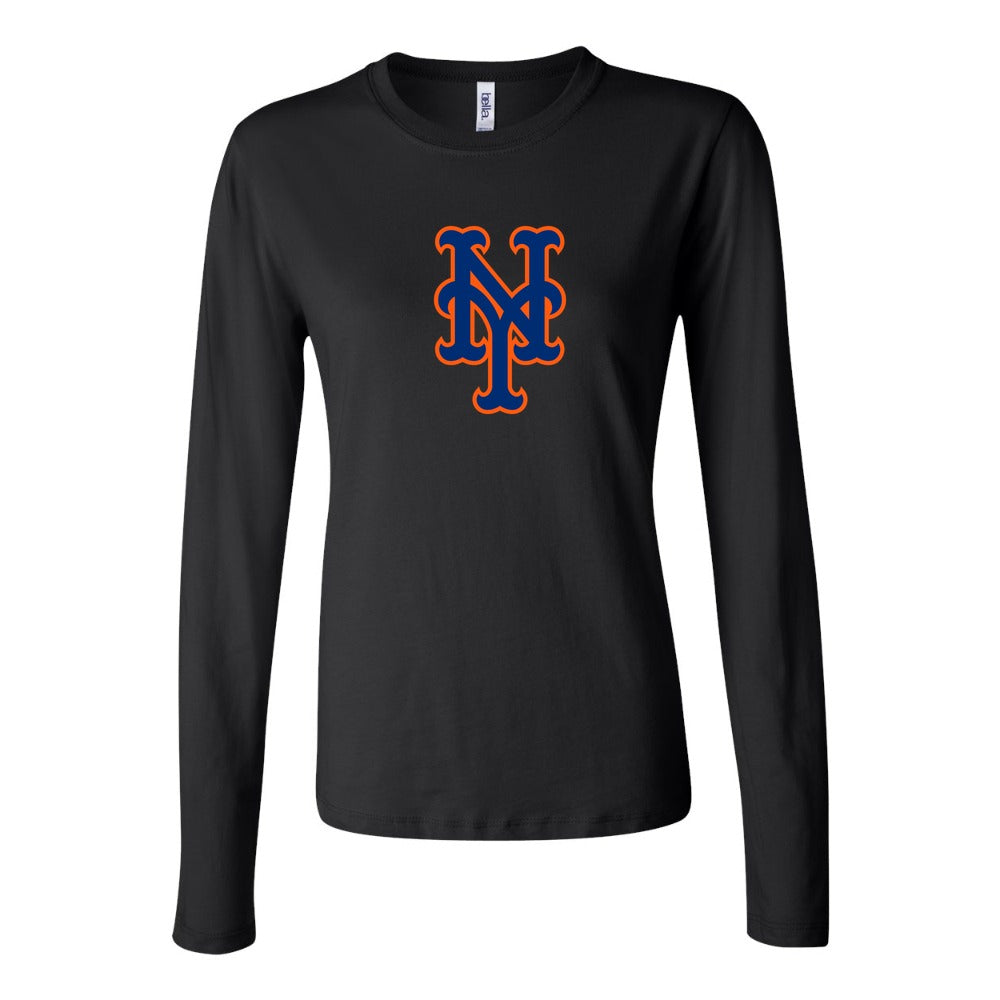Women's New York Mets Long Sleeve T-Shirt - Black
