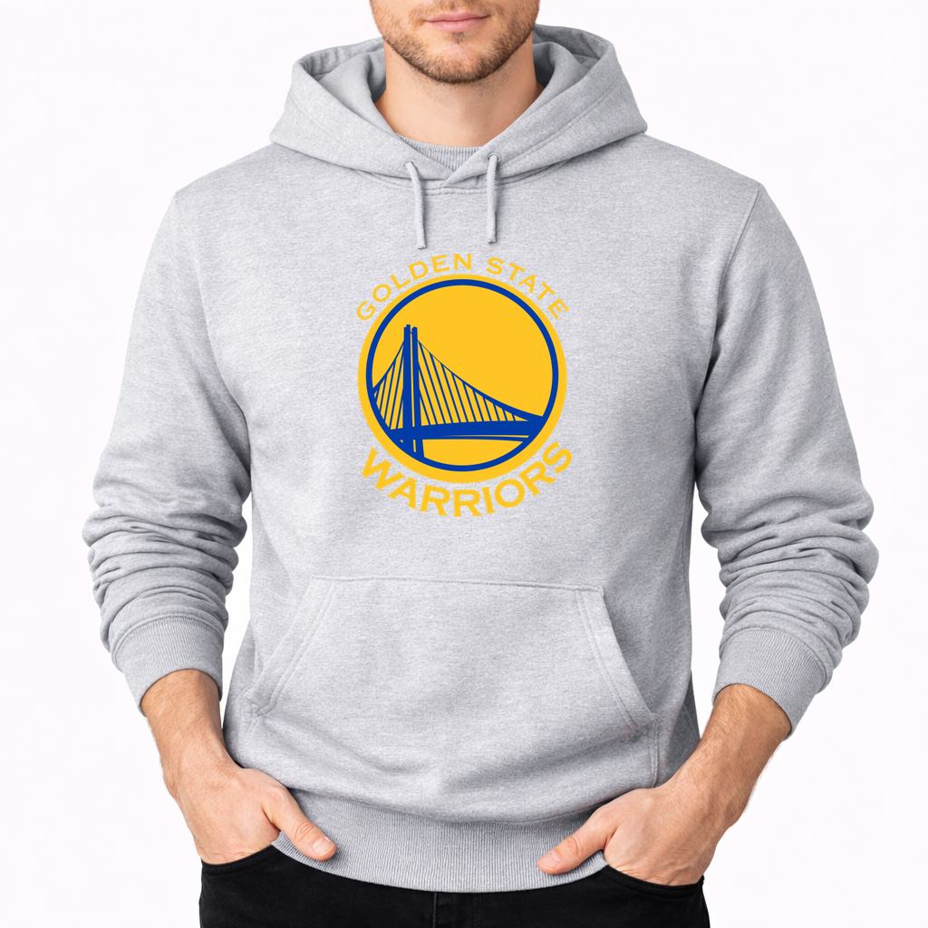 Men's Golden states warrior yellow Pullover Hoodie - Gray