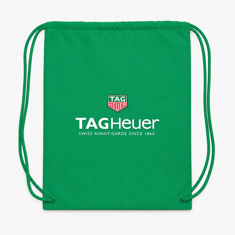 TAG Heuer White Drawstring Bag - Green