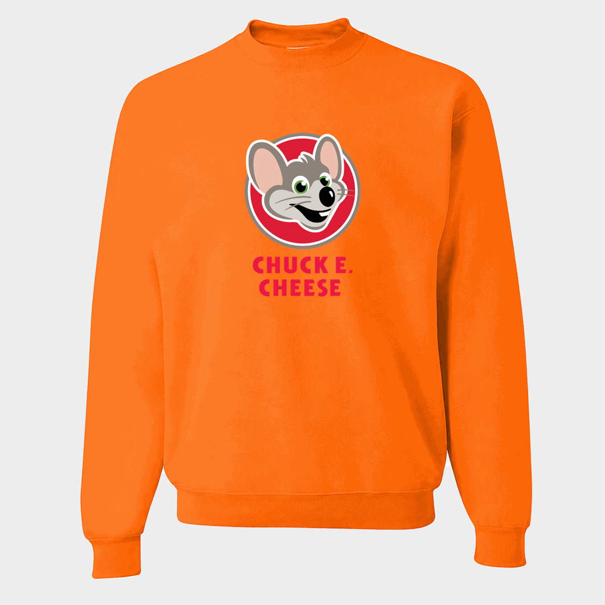 Men's Chuck E. Cheese Crewneck Sweatshirt - Orange