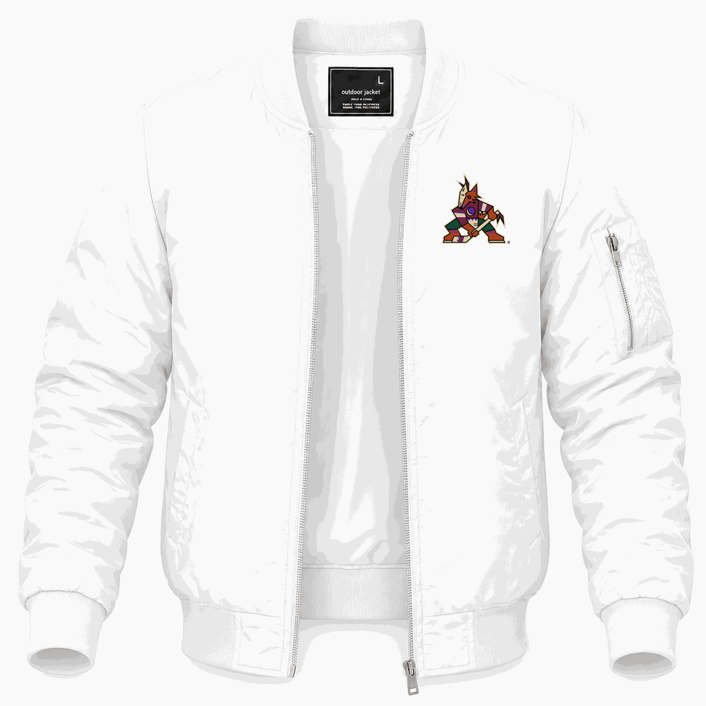 Men's Arizona Coyotes Lightweight Bomber Jacket - White