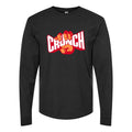 Men's Crunch-Fitness-Logo-1024x576 Long sleeves Cotton Blend T-Shirt - Black