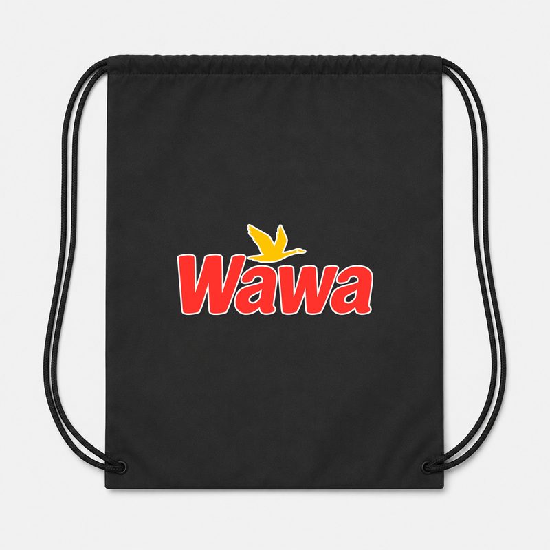 Wawa Gas Station Drawstring Bag - Black