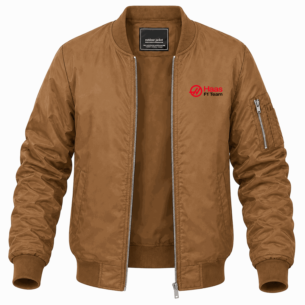 Men's Haas F1 Team Lightweight Bomber Jacket - Brown