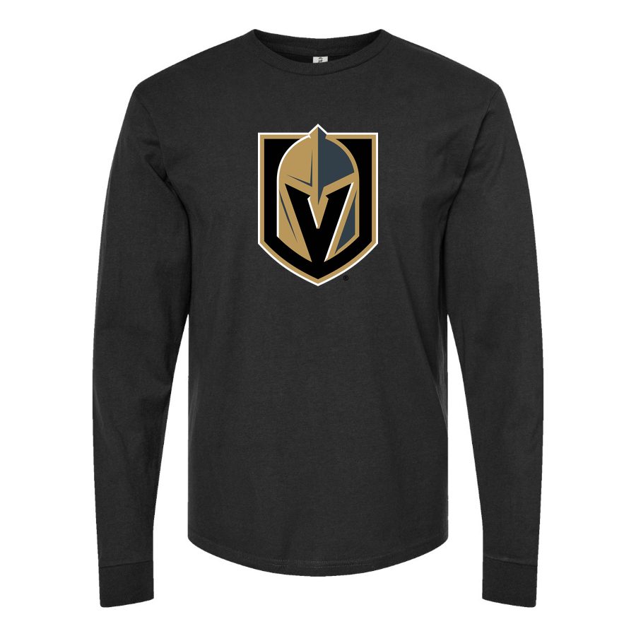 Men's Vegas Golden Knights Long sleeves Cotton Blend T-Shirt - Black