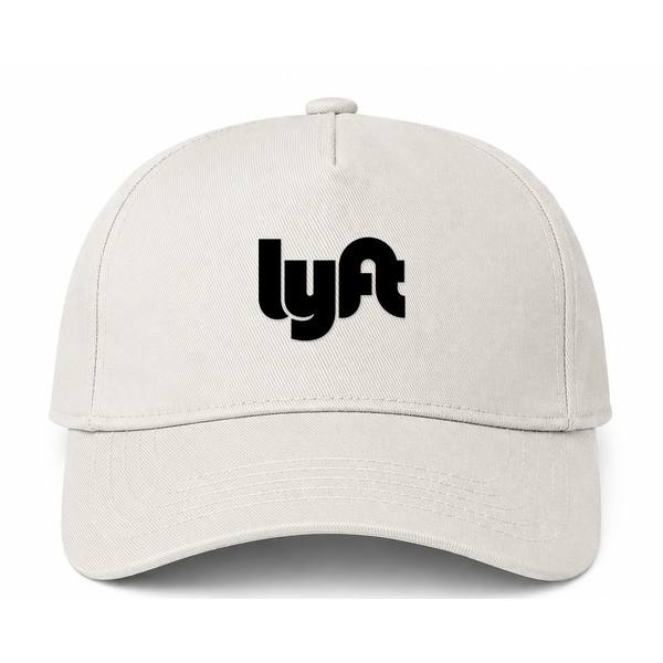 Lyft Black Logo Beige Dad Baseball Cap Hat