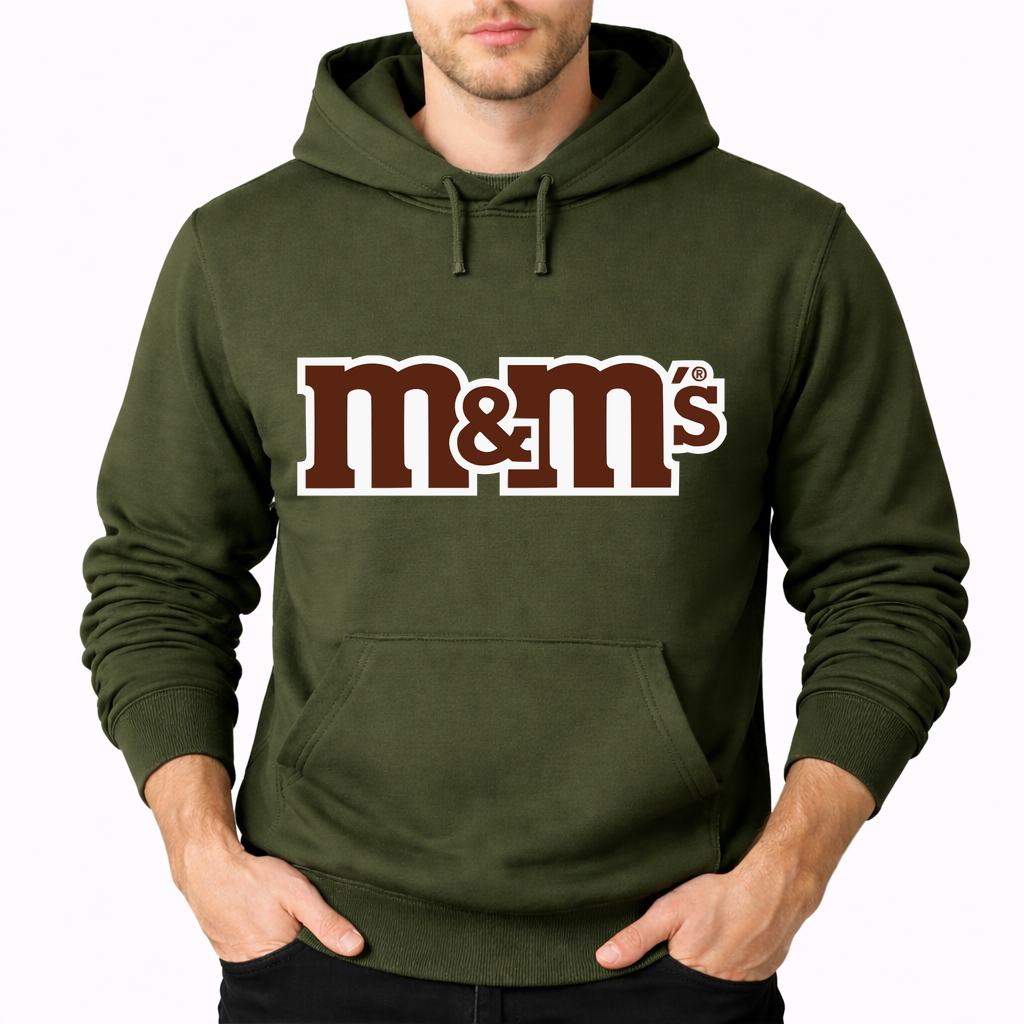 Men's M&M's Pullover Hoodie - Army Green