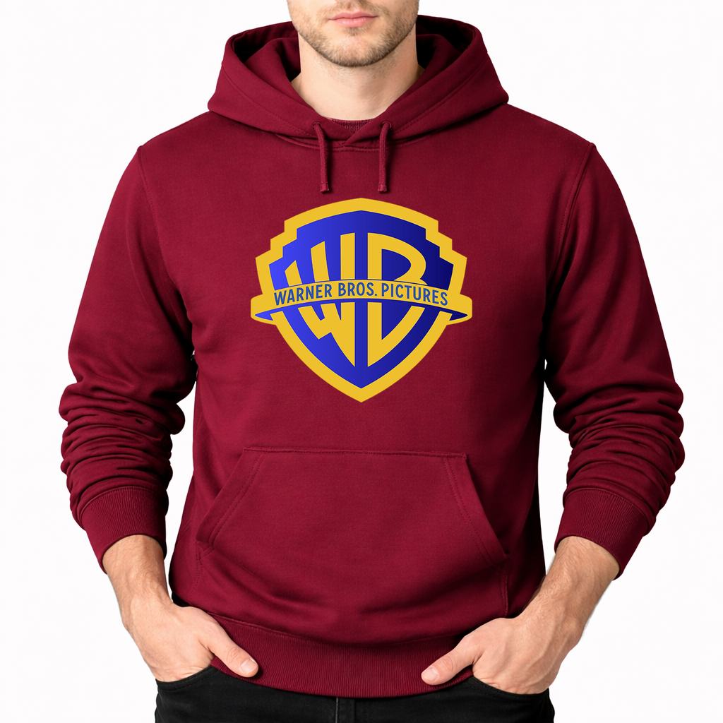 Men's Warner Bros Pullover Hoodie - Burgundy
