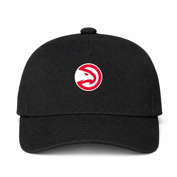Atlanta Hawks NBA Logo Black Dad Baseball Cap Hat