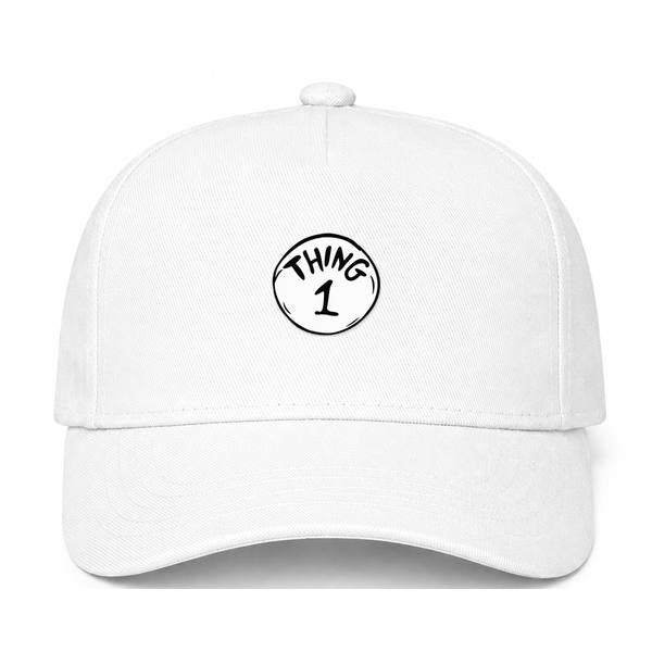 Dr. Seuss Thing 1 Logo White Dad Baseball Cap Hat