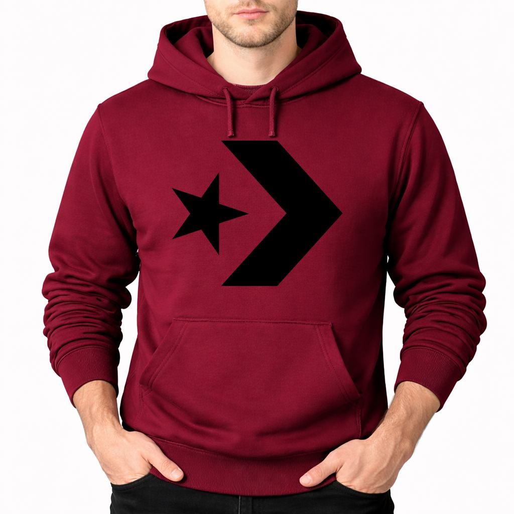Men's Converse Pullover Hoodie - Burgundy