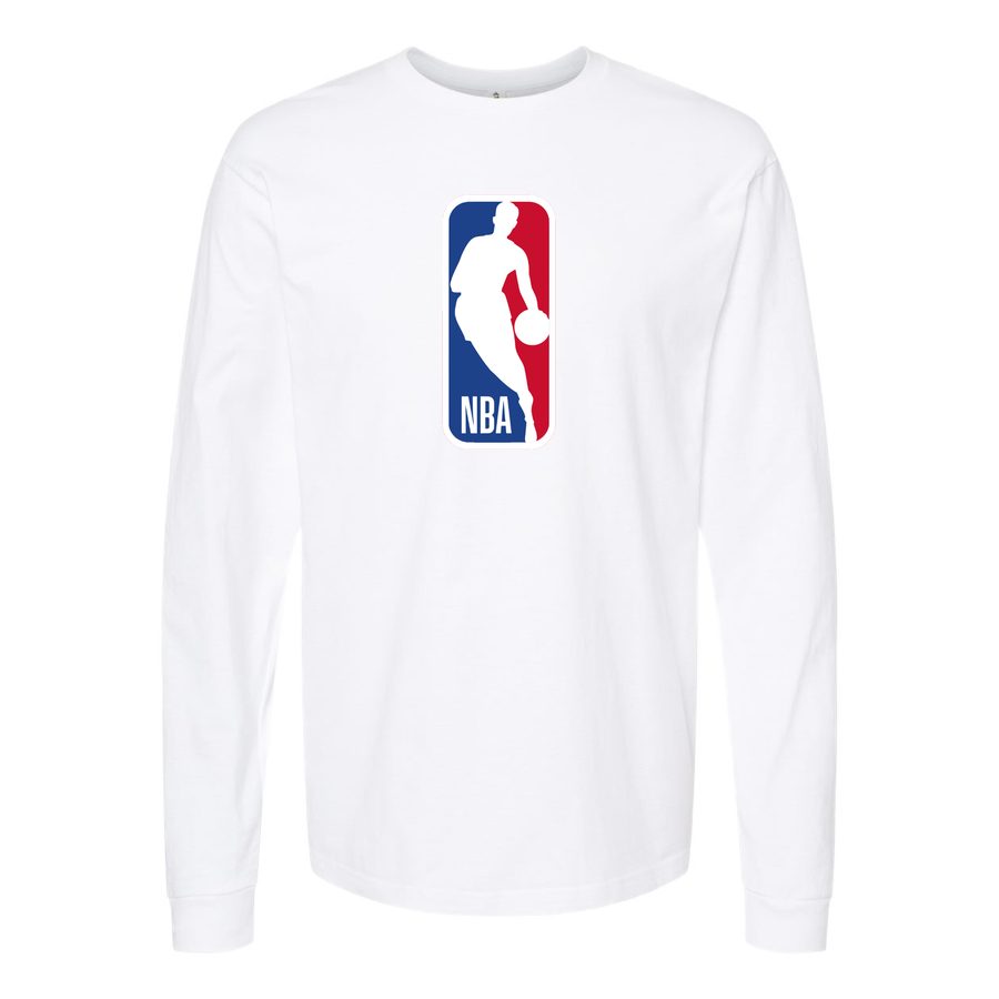 Men's nba Long sleeves Cotton Blend T-Shirt - White