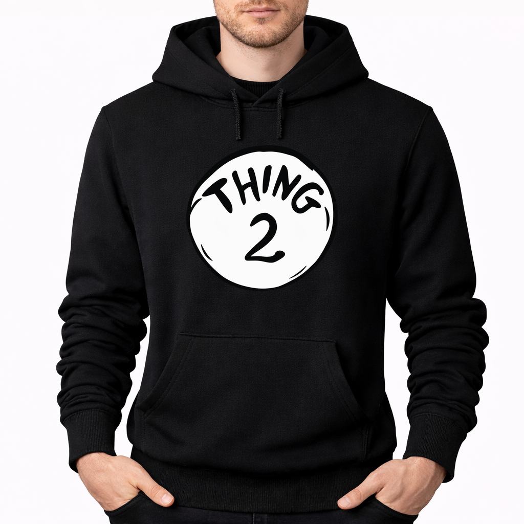 Men's Dr. Seuss Thing 2 Pullover Hoodie - Black