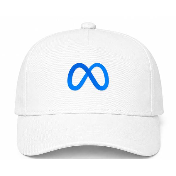 Meta Logo White Dad Baseball Cap Hat