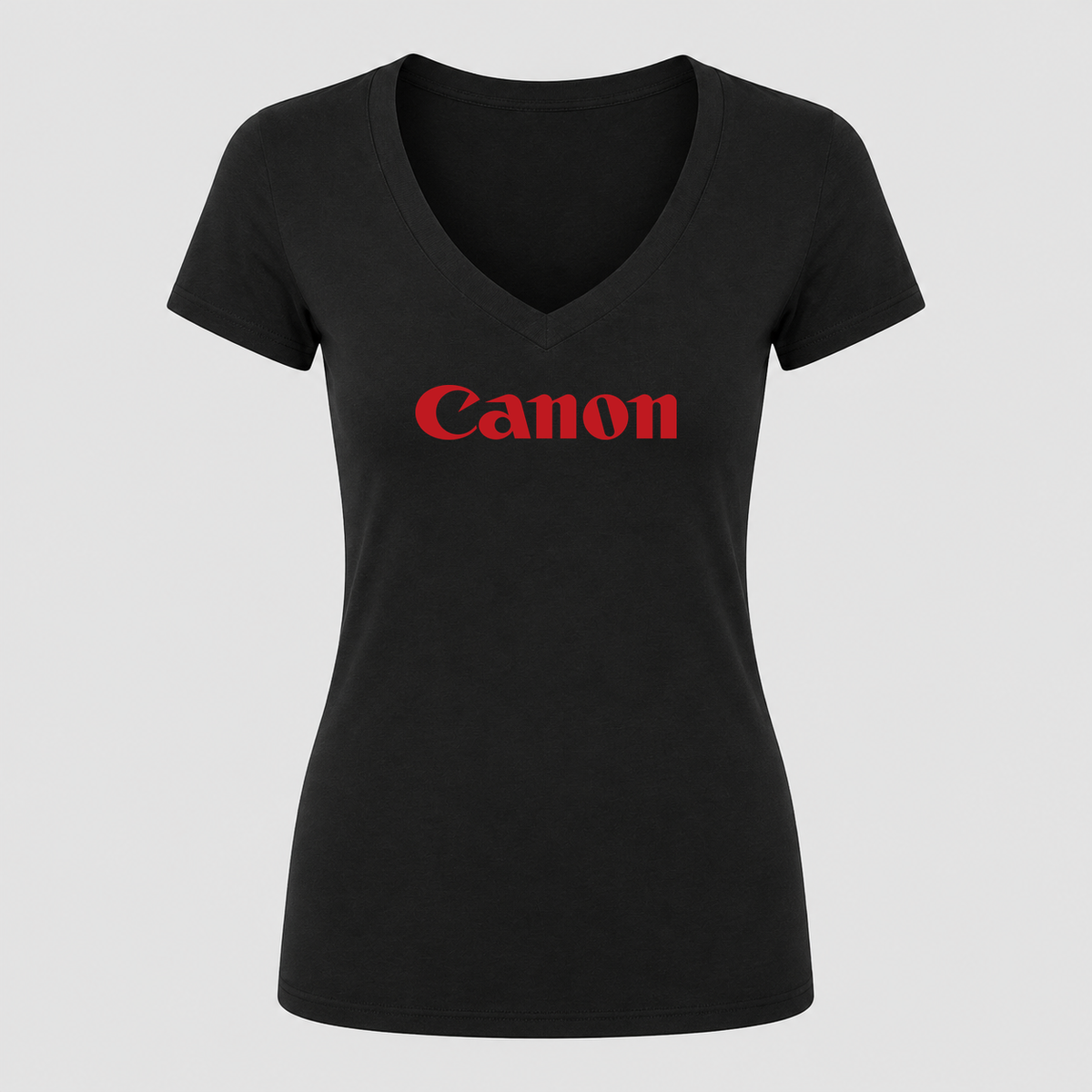 Women's Canon V Neck T-Shirt in black