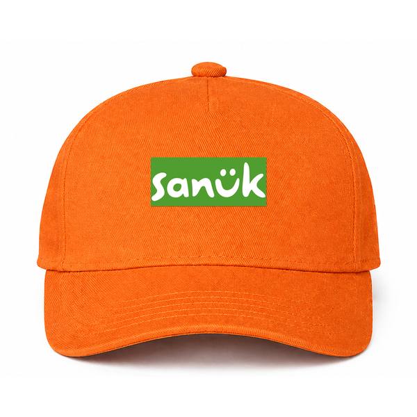 Sanuk Logo Orange Dad Baseball Cap Hat