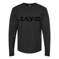 Men's Jay-Z-Logo-1 Long sleeves Cotton Blend T-Shirt - Black